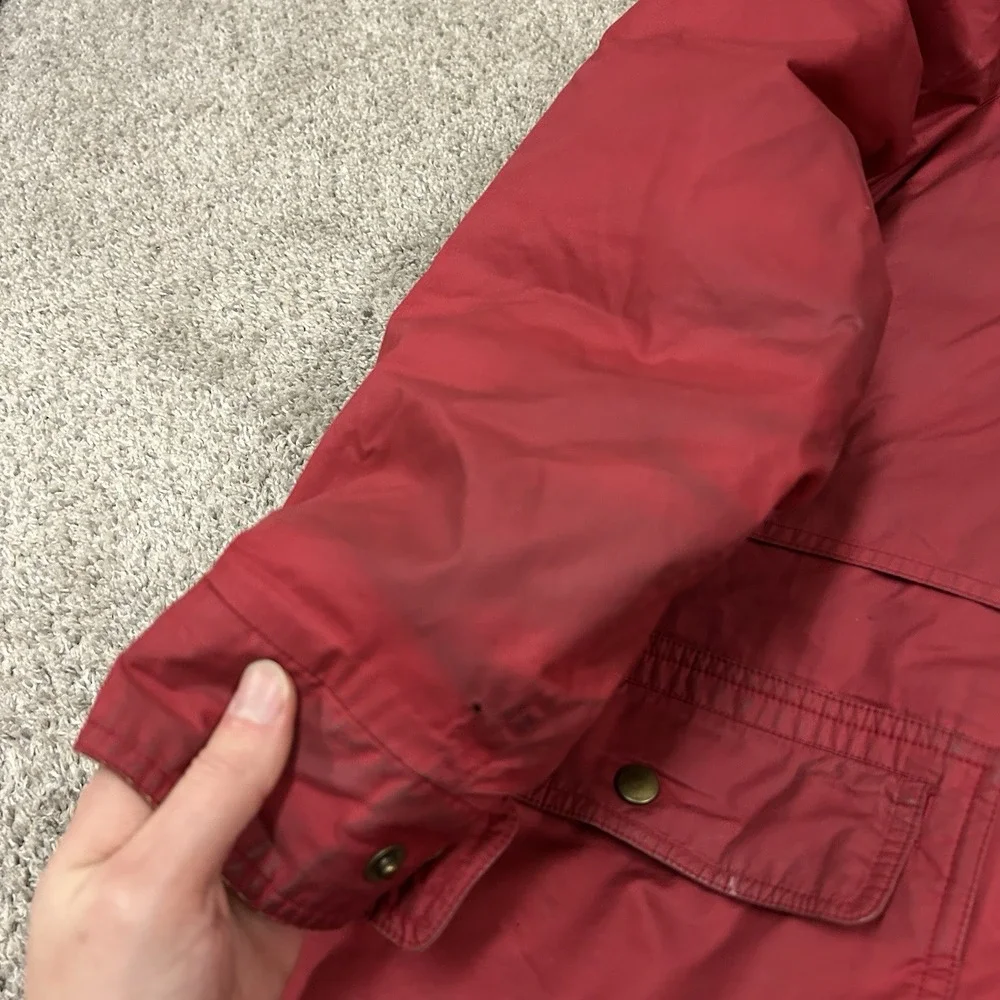 Vintage Eddie Bauer Goose Down Puffer Jacket Women's Large‎ Red Full Zip